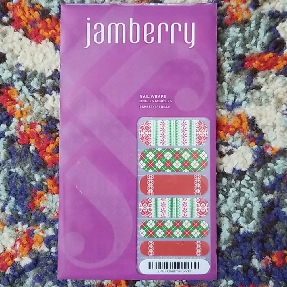 Jamberry Nail Wraps 3J48- Christmas Socks